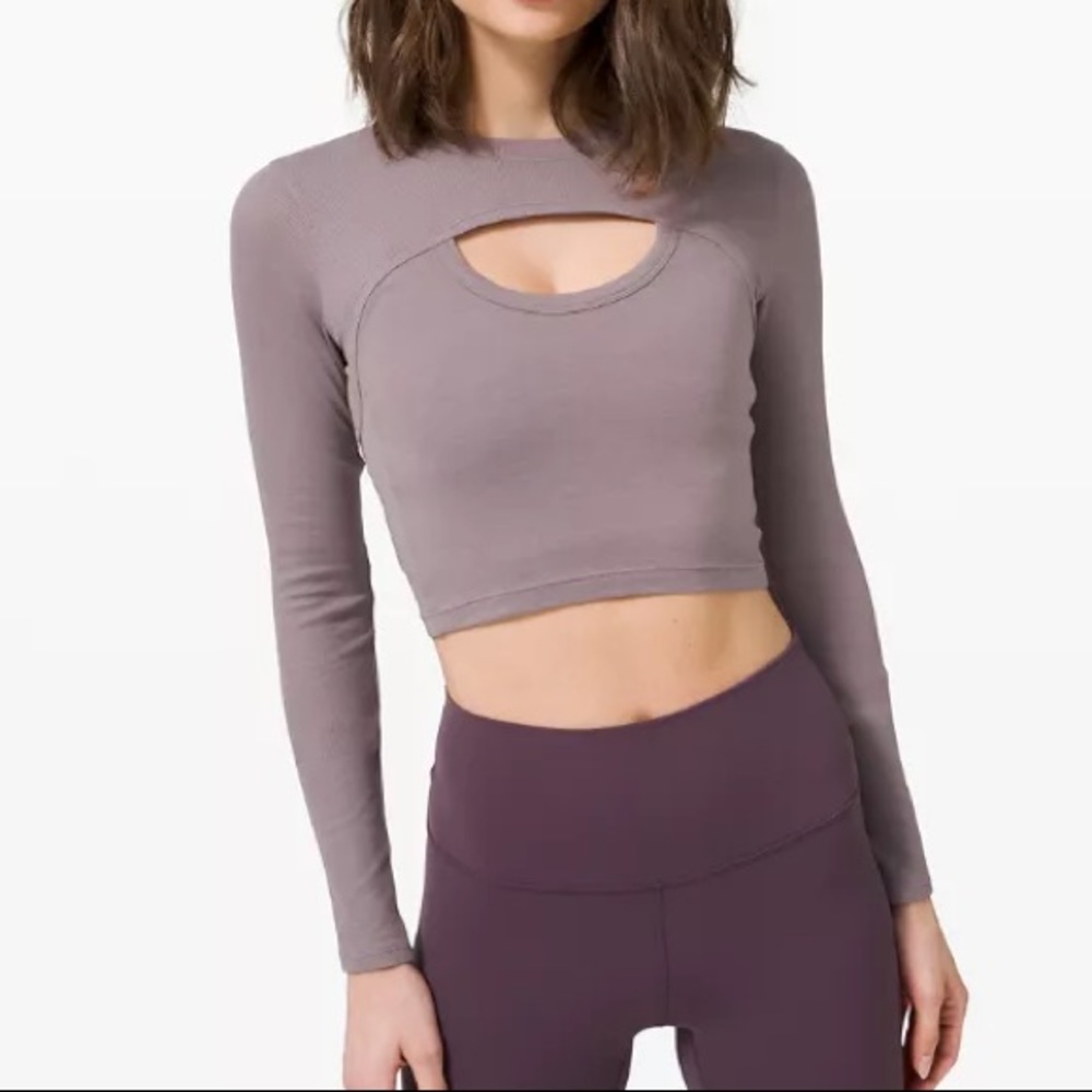 Lululemon LA Better Best Long Sleeve crop top (sz 4)